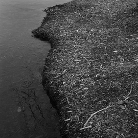 Steven Brown Artwork The Edge Of The Water, 2013 Black and White Photograph, Abstract Landscape