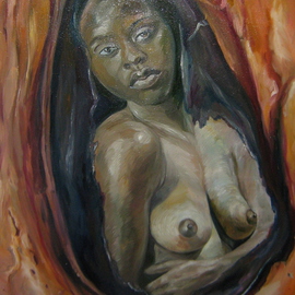 Sheila Fraga: 'Mamey', 2009 Oil Painting, Inspirational. Artist Description:  Woman as a fruit ...