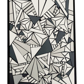 Pauline  Allen: 'memories', 2021 Mosaic, Geometric. Artist Description: Memories was inspired by a long forgotten happy childhood memory that was thrust to the front of my mind as a result of a trigger. I am aware of the  enormous capacity of the human brain, but i was still suprised  by a memory that was over 50yrs  ...
