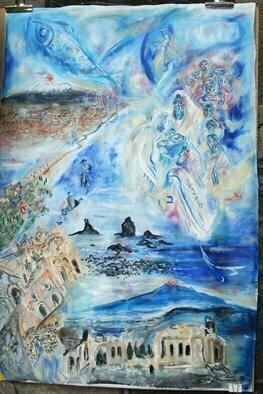 Artist: Shoshannah Brombacher - Title: 7 Torah paths of Abulafia - Medium: Oil Painting - Year: 2018