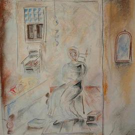 Shoshannah Brombacher: 'Before kiddush', 2004 Other Drawing, Judaic. Artist Description: A drawing in the old style of my native Holland....