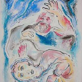 Shoshannah Brombacher: 'Ruth', 1996 Other Drawing, Judaic. Artist Description: This is another drawing from my series Biblical woman, and depicts the story of Ruth and Boaz....
