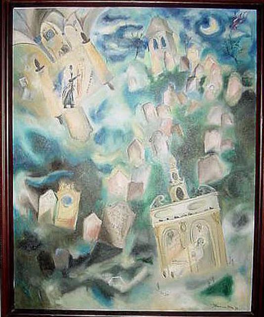 Shoshannah Brombacher  'The Graveyard Of Prague', created in 1994, Original Painting Other.