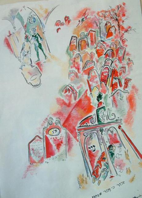 Shoshannah Brombacher  'The Graveyard Of Prague 2', created in 1995, Original Painting Other.