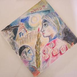 Shoshannah Brombacher: 'havdalah', 1999 Pastel, Religious. Artist Description: pastel on canvas...
