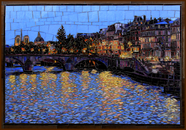 Artist Sandra Bryant. 'Across The Seine' Artwork Image, Created in 2020, Original Painting Oil. #art #artist