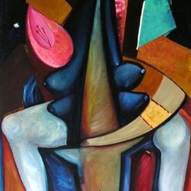 Alexander Sibachev: 'Shark Woman', 2005 Oil Painting, Abstract Figurative. Artist Description:  Oil on Canvas. Please e- mail for payment and shipping information....