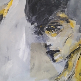 Simin Salar Amoli: 'Untitled 001', 2018 Acrylic Painting, Portrait. Artist Description: Painting, Acrylicon Canvas...