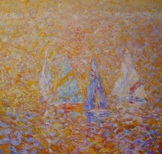 Simon Blackwood: 'Sunfish 5', 2008 Oil Painting, Landscape. 