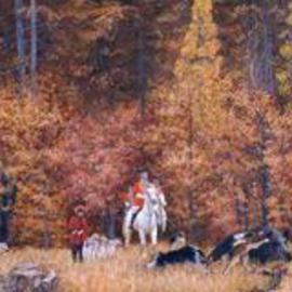 Simon Kozhin: 'Russian Hunting', 2007 Oil Painting, History. Artist Description:  Russian Hunting, horse, hunting ...