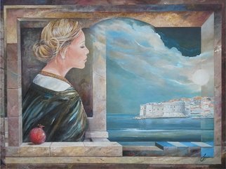 Sinisa Saratlic: 'Dubrovnik On My Mind', 2015 Other Painting, Surrealism.    acrylic painting on canvas   ...