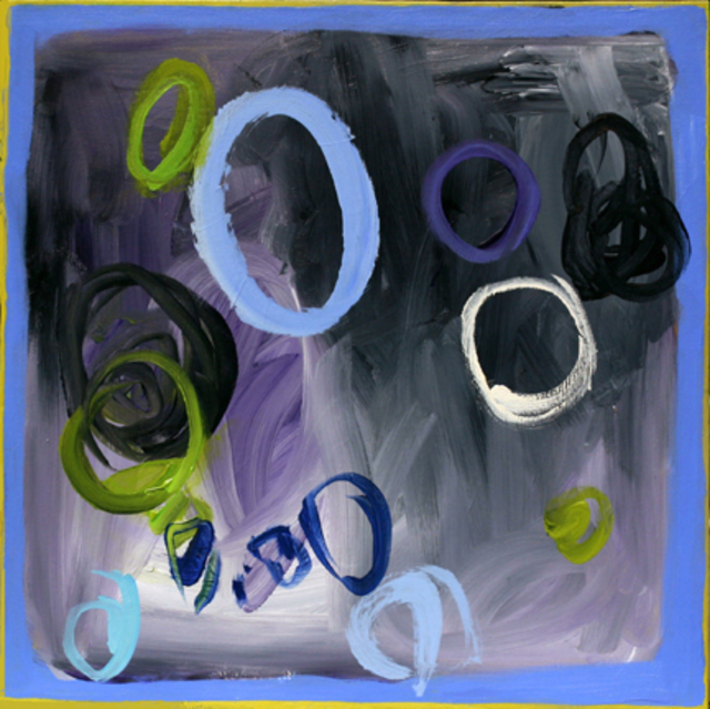 Artist Suzanne Jacquot. 'Circles On Grey' Artwork Image, Created in 2006, Original Painting Acrylic. #art #artist