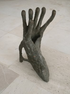 Stefan Van Der Ende: 'shoehandimal', 2002 Bronze Sculpture, Abstract Figurative.   unica bronze         ...