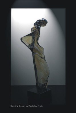 Rastislav Kralik Spada: 'Dancing Queen', 2011 Glass Sculpture, Expressionism.  Glass sculpture by Rastislav Kralik, Mold melting glass, cut and polished ...