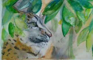 Sofia-maria Klein: 'hidden', 2019 Watercolor, Animals. Artist Description: Watercolor on handmade paper. ...