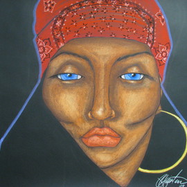 Jacqueline Rudolph: 'Mestizo', 2007 Pastel, Ethnic. Artist Description:      expressionistic portrait of Latin American women.     ...