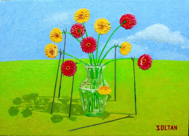 Soltan Soltanli  'Flowers', created in 2016, Original Painting Oil.
