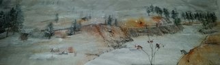 Debbi Chan: 'Idaho', 2015 Watercolor, Equine. Artist Description:  A long long watercolor/ ink on a roll of rice paper.    ...