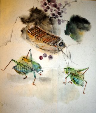 Debbi Chan: 'album of crickets', 2011 Artistic Book, Fauna. Artist Description:   another folding album. this one lends itself to the critters in our world. in particular, crickets and their relation.                ...