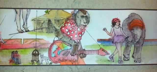 Debbi Chan  'Circus Fffff,', created in 2016, Original Watercolor.