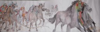 Debbi Chan: 'il Palio album', 2014 Artistic Book, Equine. Artist Description:    70 ft  continuous story painting in a folding album.     ...
