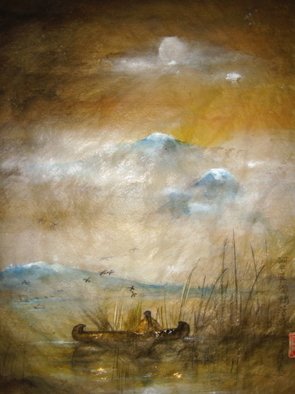 Debbi Chan: 'in the morning i am alone', 2009 Watercolor, Atmosphere. Artist Description:  this is ine i did before but there was nothing going on in it so, here is the redo. ...