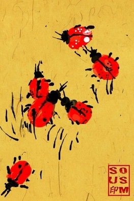 Debbi Chan: 'more than two ladybugs', 2011 Digital Art, Fauna. Artist Description:    i hand painted this on my apple iPad App. then will  print any size on photo paper.      ...