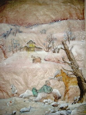 Debbi Chan: 'winter day', 2009 Watercolor, Atmosphere. Artist Description:  i love the way this one feels. and the color. ...