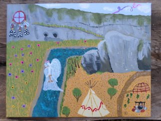 Kelly Etheridge: 'Sacred Land', 2015 Acrylic Painting, Spiritual.  A painting of Sacred Shoshone Land. ...