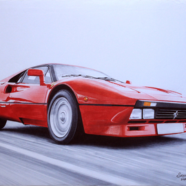 Sreejith Krishnan  Kunjappan: 'ferrari 280 gto 1985', 2015 Marker Drawing, Automotive. Artist Description: It is very hard to find an auto enthusiast who is not a fan of Ferrari.  I have always loved Ferrari models especially the classic ones.  This marker artwork is of a 1958 Ferrari 280 GTO.  Capturing the emotion of a red beauty in motion was an interesting ...