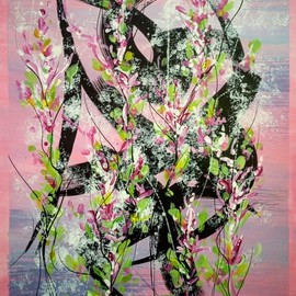 Svetlana Sokolova: 'growth of life', 2021 Other Painting, Nature. Artist Description: Cushioned by the warm rays of the spring sun, the sprouts of plants and flowers irresistibly strive for a new life ...