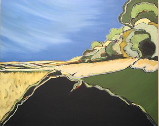 John Roof: 'Fields Of Summer', 2006 Acrylic Painting, Abstract Landscape.  This painting has been chosen to hang in the TVAA show in Ft. Worth ...