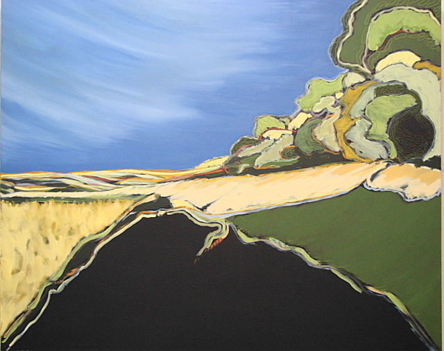 John Roof  'Fields Of Summer', created in 2006, Original Painting Acrylic.