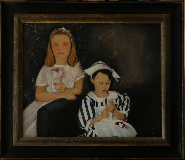 Stephanie Vandem  'Childhood Games', created in 2009, Original Painting Oil.