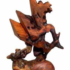 Daryl Stokes Artwork Split Personality, 2010 Wood Sculpture, Abstract