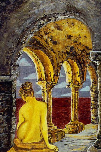 Storm Hammond  'Doria Monastery', created in 1998, Original Painting Oil.