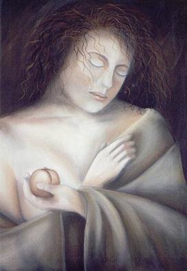 Claudia Perez: 'FOR MY BROKEN HEART  SELF PORTRAIT', 2000 Oil Painting, Portrait. 