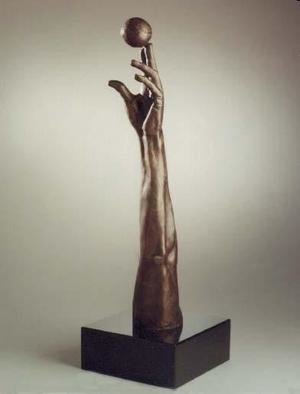 Sue Jacobsen: 'Set Point', 2004 Bronze Sculpture, Sports. Exhibited in 