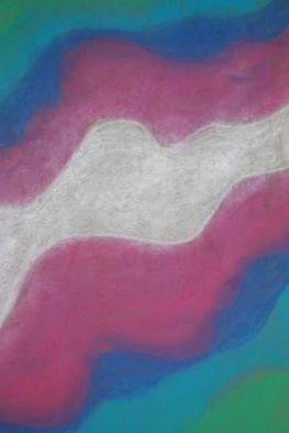 Nandita Kumar: 'rivers2', 2012 Pastel, Meditation.   peace emitted from within to spread in various directions  ...