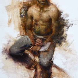 Surabhi Gulwelkar: 'portrait', 2016 Oil Painting, Portrait. Artist Description: Figurative, Creation, Portrait, Realistic, Impressionism, Bold brush stokes, ...