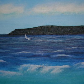 Susan Barnett-jamieson: 'Lionshead 2', 2008 Acrylic Painting, Seascape. 
