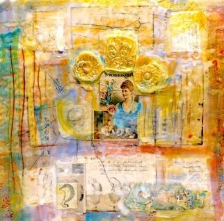 Susan Leopold: 'Pretiosa', 2005 Mixed Media, Life. Collage, mixed media and encaustic on panel. Portrait of woman, memories, dreams, symbols, past and present....