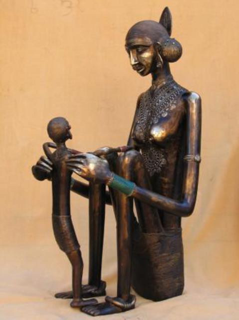 Artist Sakhuja Sushil. 'Mother And Child' Artwork Image, Created in 2005, Original Sculpture Mixed. #art #artist