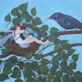 Suzan Fox: 'Imperiled Domicile', 2007 Tempera Painting, Magical. Artist Description:  Painted in Egg Tempera  ...