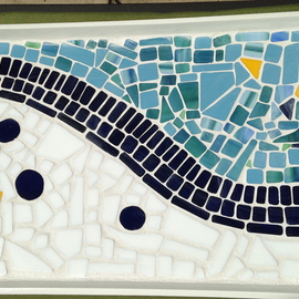 Suzanne Mcclelland: 'Abstract glass Mosaic Tray', 2016 Mosaic, Abstract. Artist Description:  The flow of glass in a artist fashion of glass....