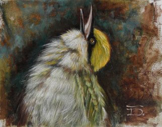 Tal Dvir: 'Green Bee Eater', 2015 Oil Painting, Animals.    figure, oil, canvas, birds  ...