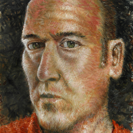 Tal Dvir: 'Self Portrait', 2015 Oil Painting, Animals. Artist Description:      figure, oil, canvas, portrait, face, man    ...