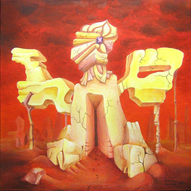 Artist Viktoria Zhornik. 'Sphinx' Artwork Image, Created in 2012, Original Painting Acrylic. #art #artist