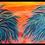Two Palms By Tary Socha