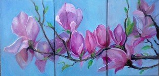 Artist: Tatiana Tarasova - Title: magnoly blossom - Medium: Oil Painting - Year: 2018